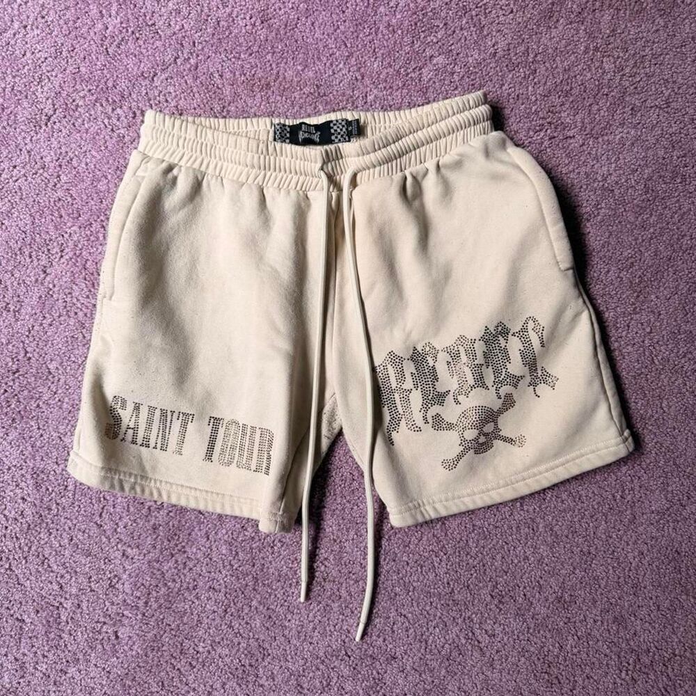 Number-n-ine Men's Cream and Tan Shorts